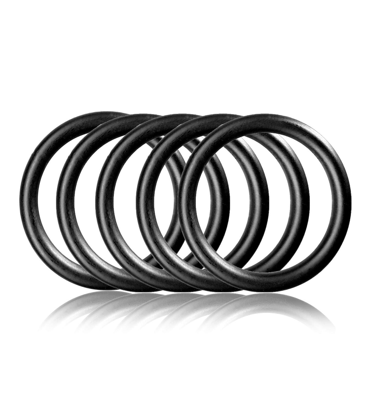 XL Steel O-Ring Set for DIY Dog Leash & Neck Band | Non-Rusting Welded 5 Pieces Black Matte 38mm Inner Diameter - Buy Online on GoSupps.com