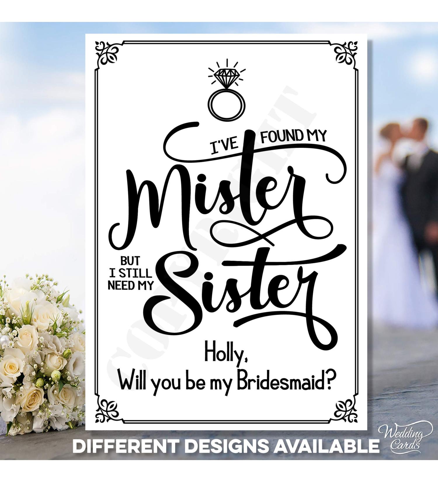 Funny Personalized Birthday Card for Wedding Cakes - A6 White Gloss Paper (260 g/m ) - Mr. Sister Gift - Buy Online on GoSupps.com