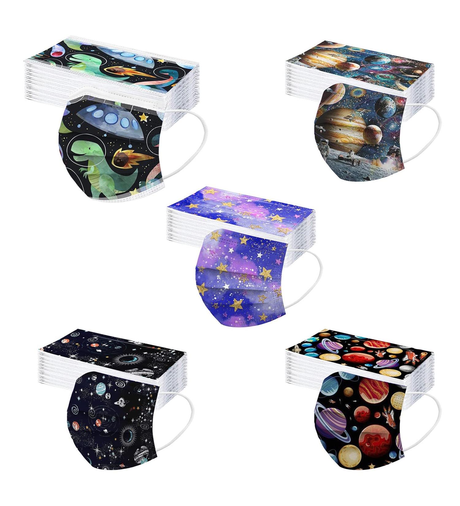 50Pcs Children's Face_Mask Disposable Industrial Auti-dust Mouth Cover With Earhook Kids Breathable & Comfortable Protection A-50pcs Kids - Buy Online on GoSupps.com