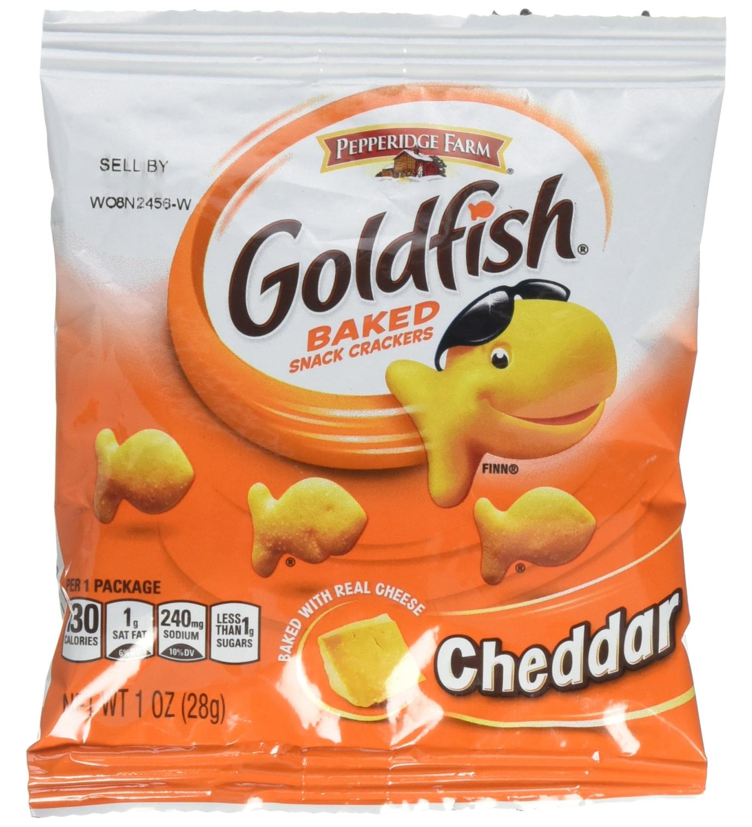 Pepperidge Farm Cheddar Goldfish Crackers 1oz Pack of 45 - Cheddar Snack Packs - Buy Online on GoSupps.com