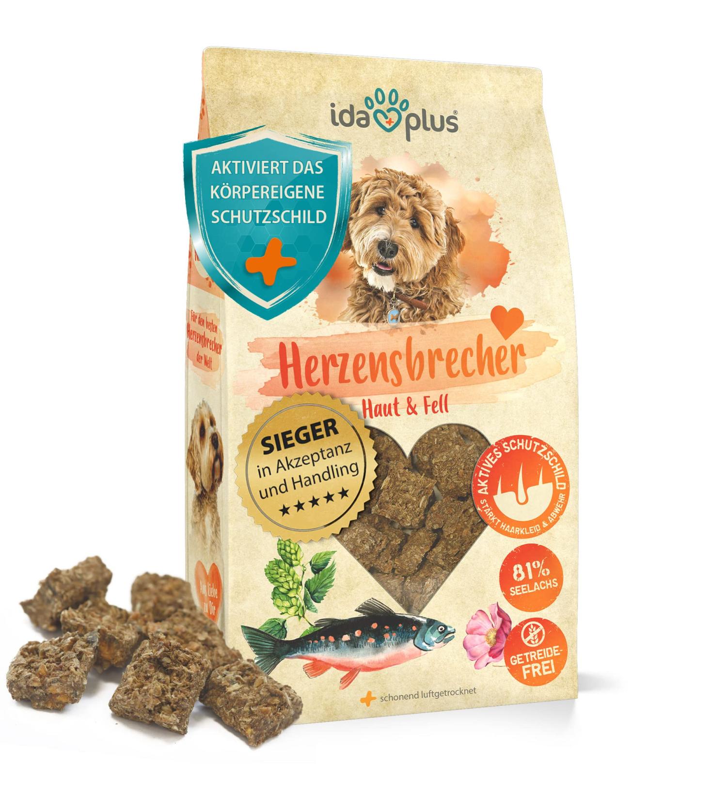 Ida Plus Heartbreaker - Boost Active Defenses Healthy Skin & Fur for Pets | Biotin Zinc Omega-3 & B Vitamins | 81% Lacquer Lasts Up to 30 Days - Buy Online on GoSupps.com