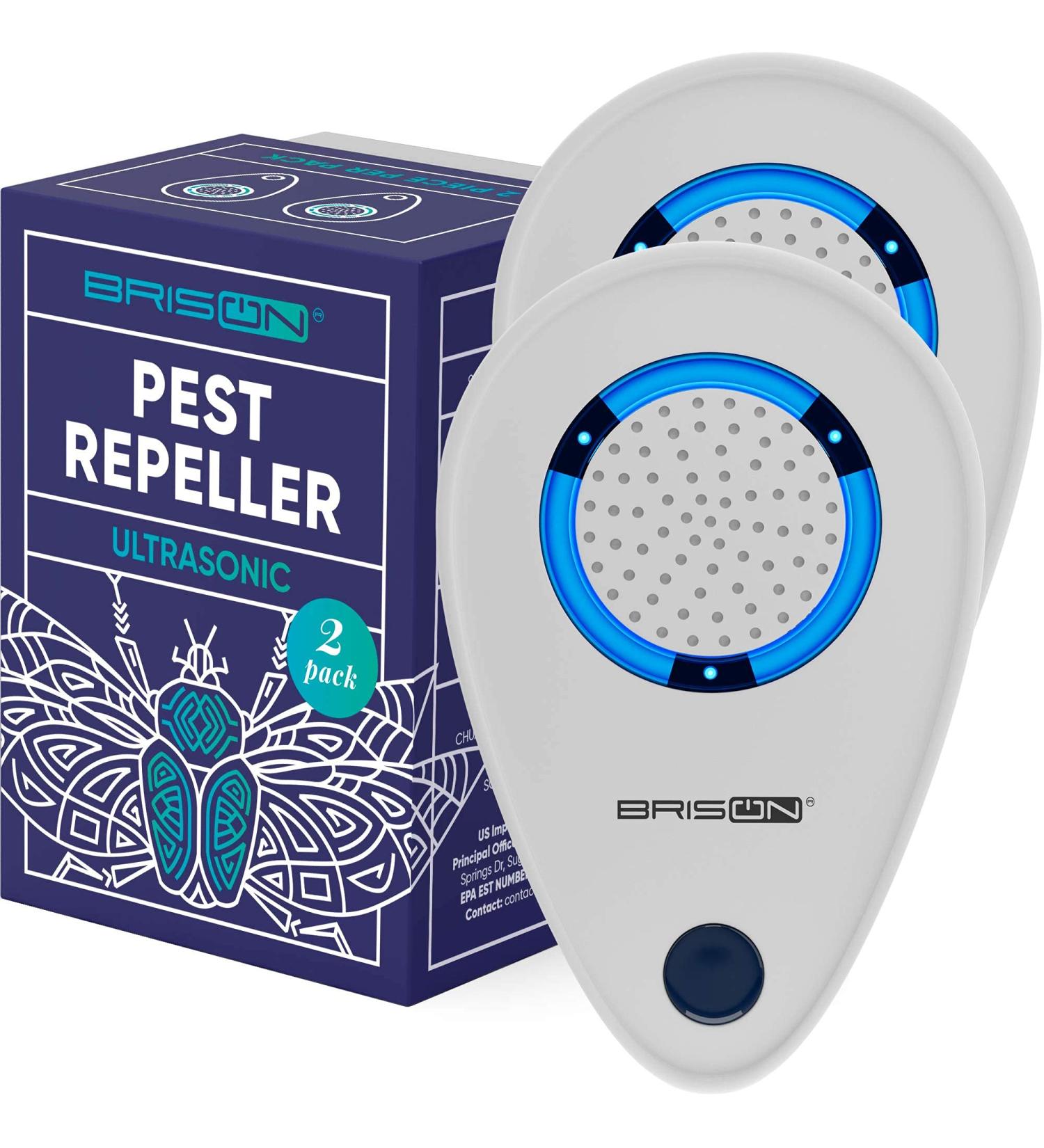 BRISON Ultrasonic Pest Repellent Plug in - 2 Pack for Mice, Rats, Spiders Control - Non-Toxic Electronic Repellent for Indoor Rodent and Insect Repellent - Buy Online on GoSupps.com