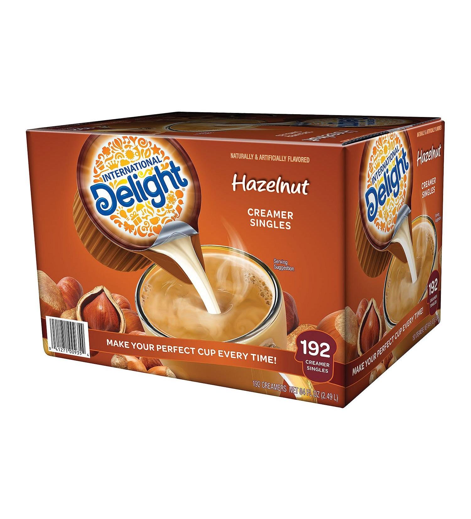 Product of International Delight Hazelnut Coffee Creamer Singles (192 ct.)- Pack of 2 - Bulk Savings 84 Fl Oz (Pack of 2)