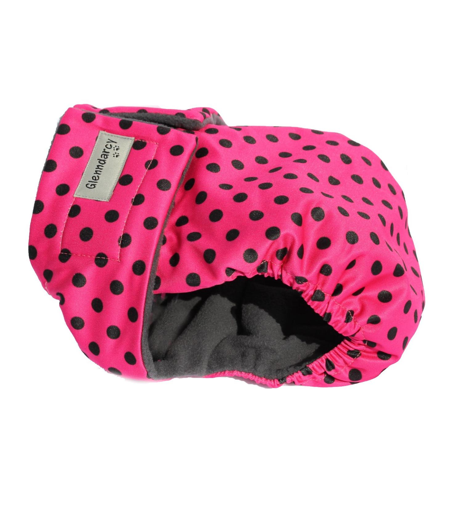 Glenndarcy Dog Diapers Without Tail Hole - Dotty Pink Medium for French Bulldogs - Comfortable & Stylish Long Pants - Buy Online on GoSupps.com