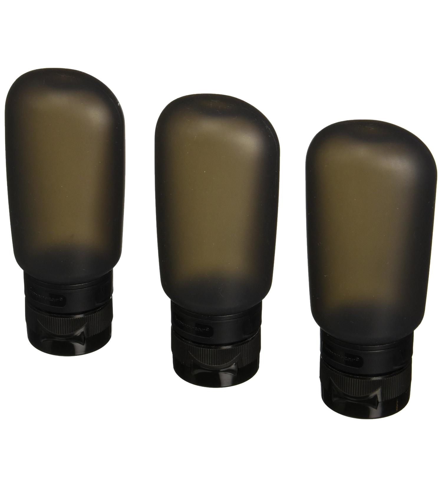Humangear GoToob Civilized Squeezable Travel Tube (Pack of 3) Black 3-Ounce