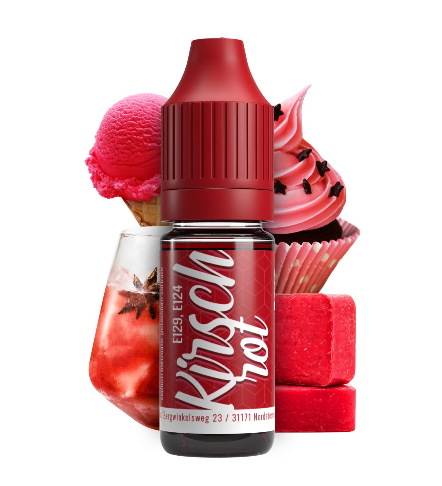 Cherry Red Food Coloring 10ml - Sugar-Free Highly Concentrated Dye for Drinks Cakes and More | Tortendendeko Baking Accessories - Buy Online on GoSupps.com