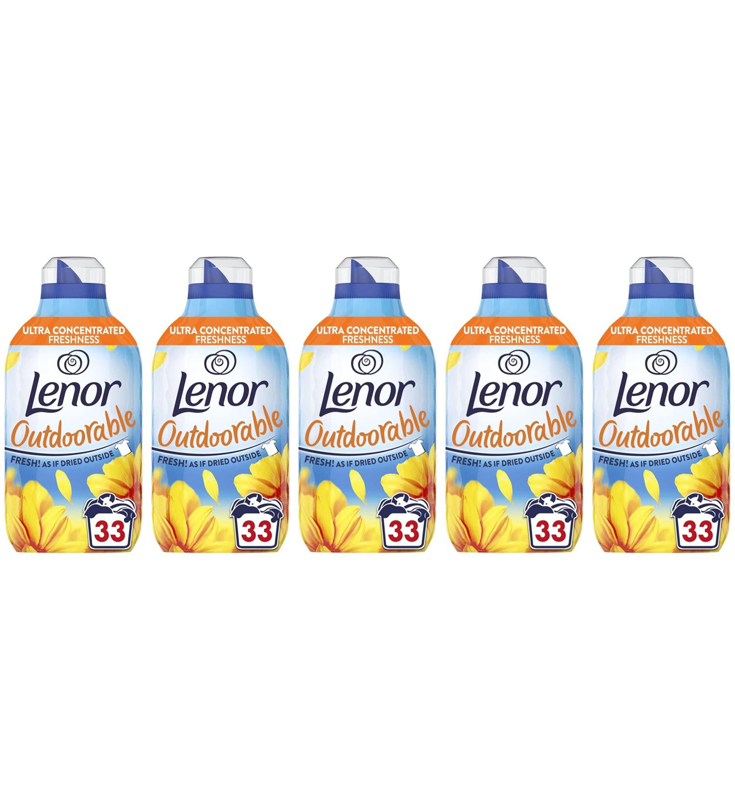 Lenor Outdoorable Fabric Conditioner Ultra Concentrated Freshness 33Washes Summer Breeze Scent 5Pk 5 x 462ml - Buy Online on GoSupps.com