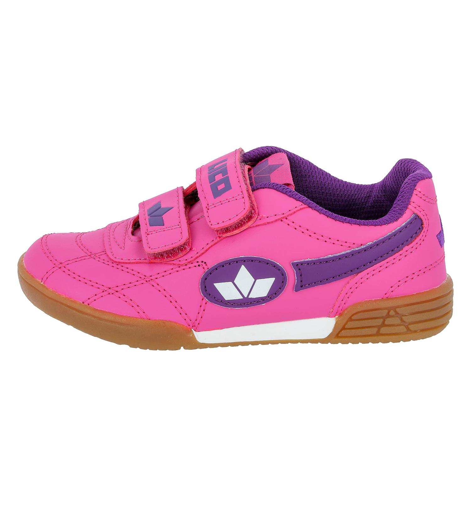 Lico Unisex Kids Bernie V Indoor Trainers - Velcro Fasteners Size 32 EU Pink Purple White - International Shipping Available - Buy Online on GoSupps.com