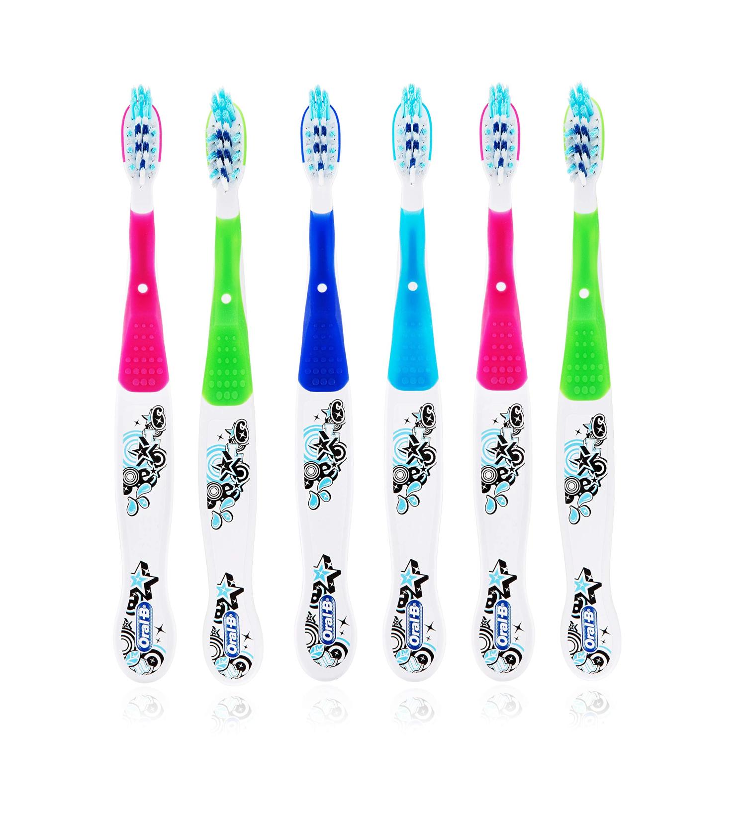Oral-B Kids 6+ CrossAction Pro Health Toothbrush, Soft Bristles - Pack of 6 - Buy Online on GoSupps.com