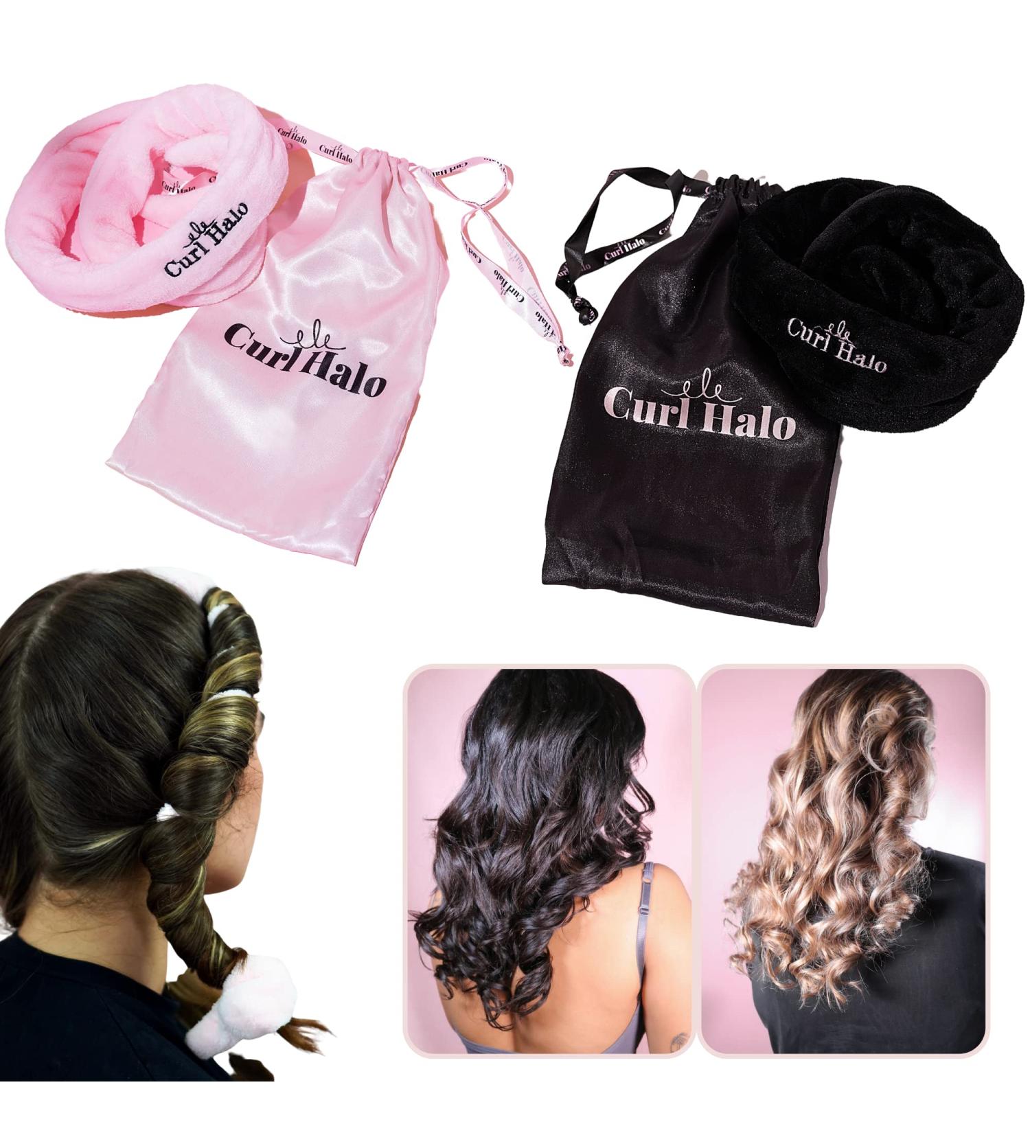 Curl Halo Heatless Curls | Microfiber Heatless Curler for All Hair Types | Secure Hold Overnight Curler (Pink) - Buy Online on GoSupps.com