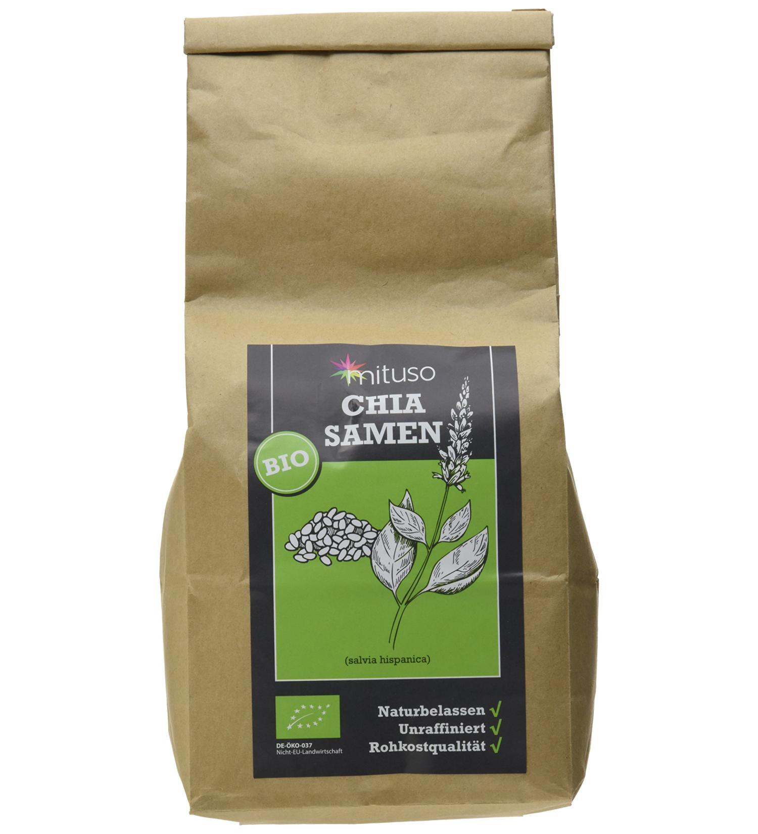 Buy Mituso Organic Chia Seeds - 5 kg (Pack of 5 x 1000g) | Premium Health Superfood for International Shipping - Buy Online on GoSupps.com