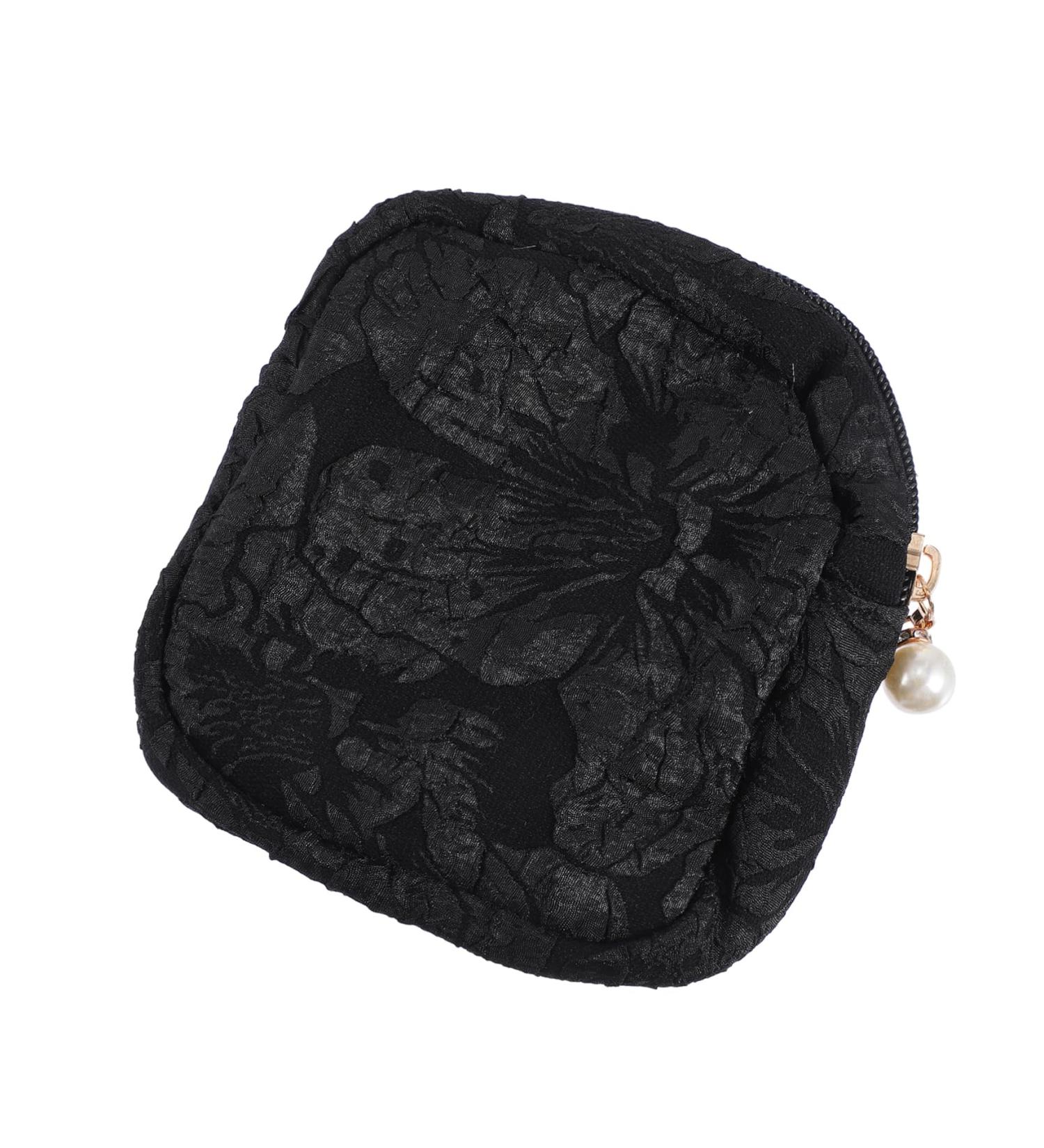 Healeved Sanitary Napkin Storage Bag Menstrual Liner Pads Pouch Nursing Pad Pouch Lip Balm Holder Bag Sanitary Pouch Bags Storage Bag Large Cotton Linen Cosmetic Coin Purse Travel Black 11x11x3cm - Buy Online on GoSupps.com