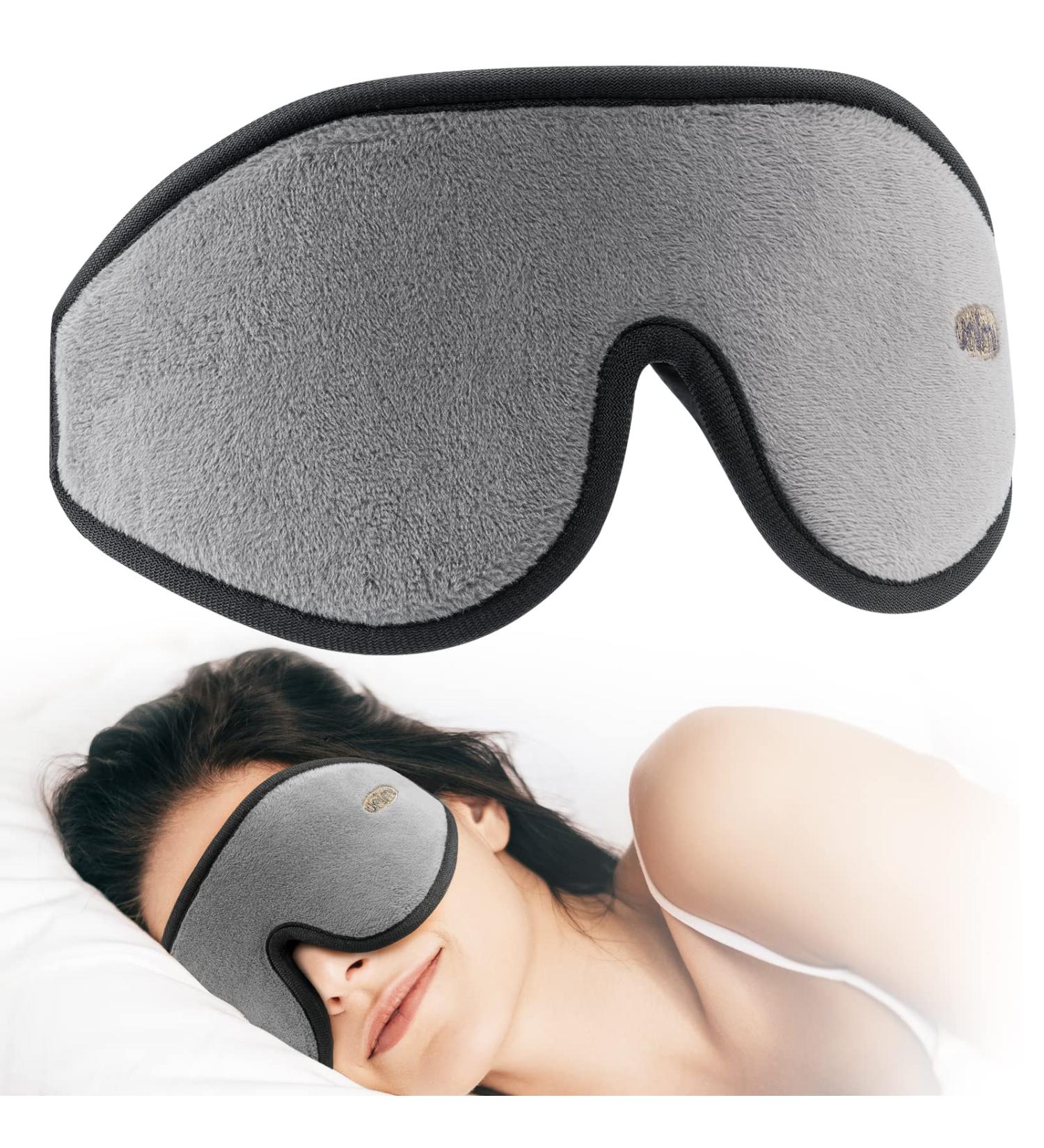 3D Contoured Sleep Mask for Side Sleeper - 99% Light Blocking Eye Mask for Travel, Nap, Night Shift - Grey - Buy Online on GoSupps.com