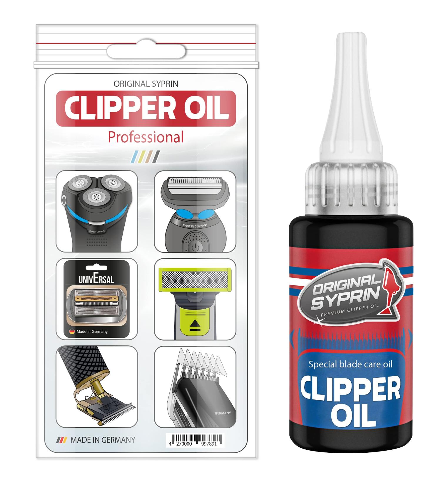 Syprin Premium Clipper Oil for Hair Trimmers - Made in Germany for Extreme Protection - Buy Online on GoSupps.com
