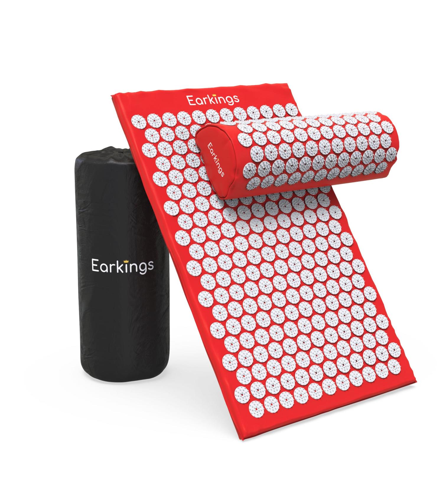 Buy Shakti Mat Red - Acupressure Earrings Spijkermat with Massage Cushion 68x42x2 cm | International Shipping Available - Buy Online on GoSupps.com