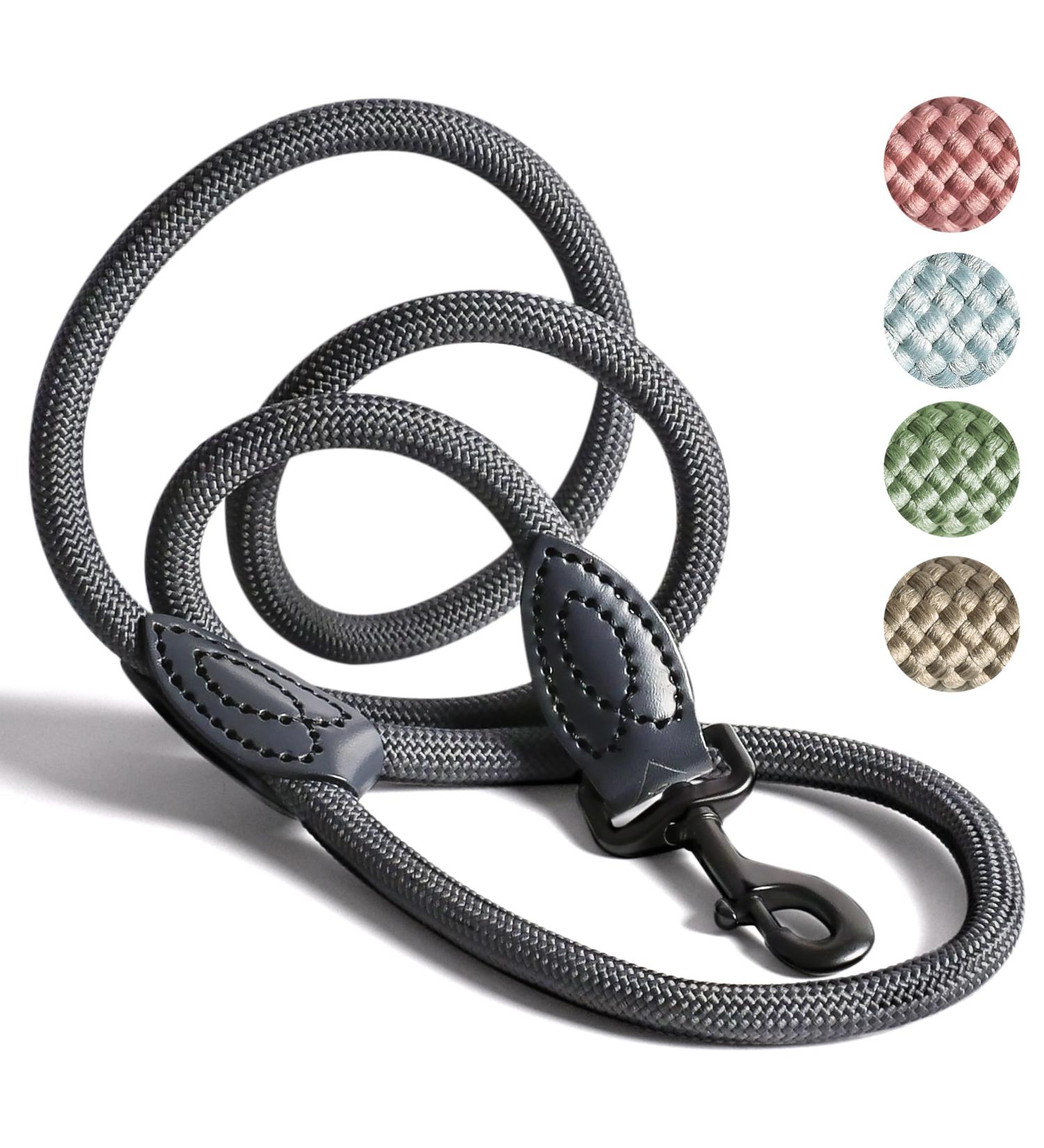 Premium 1.7m Training Leash for Medium to Large Dogs | Durable Braided Rope Leash in Anthracite - Ideal for Online Orders - Buy Online on GoSupps.com