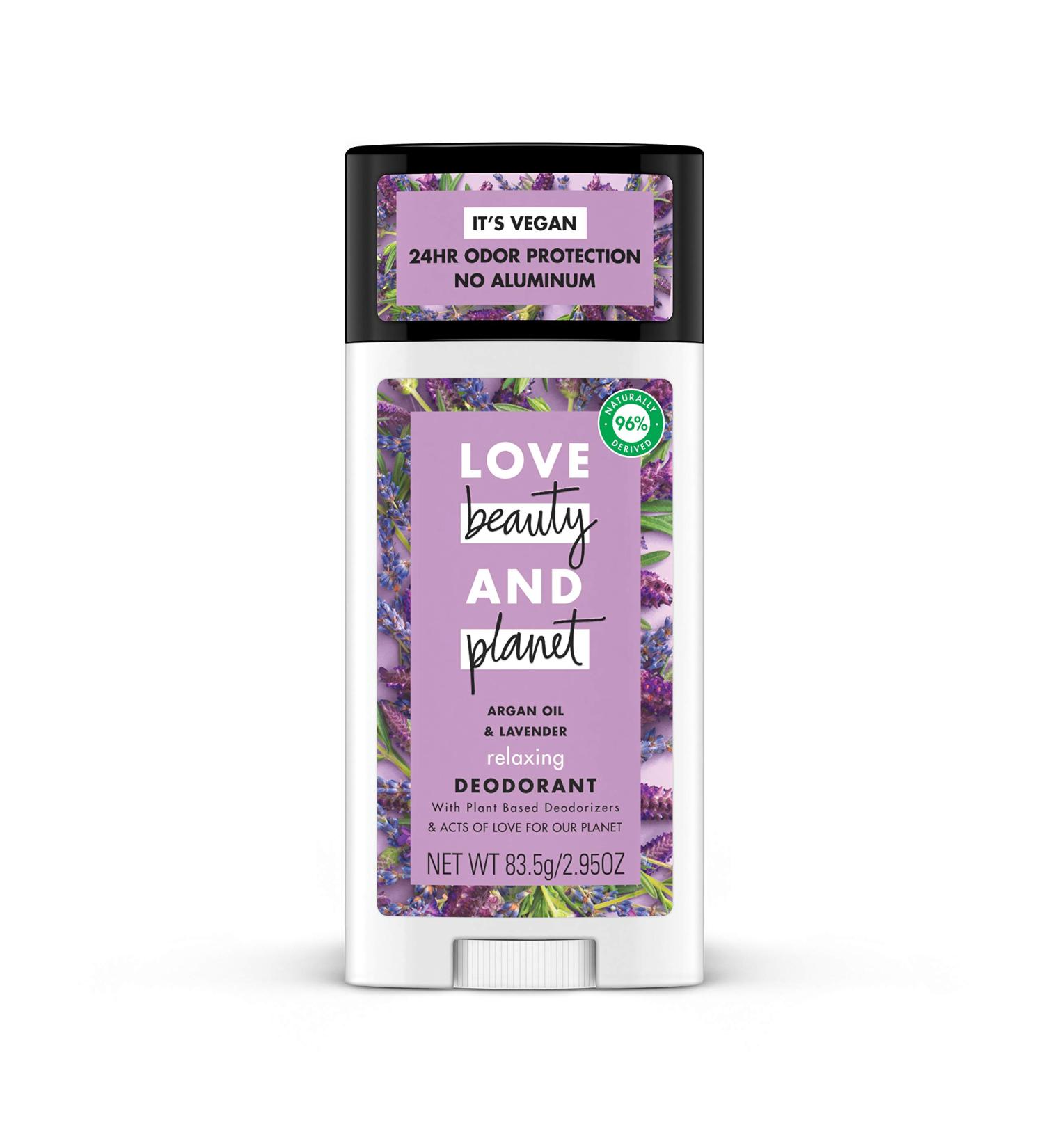 Love Beauty & Planet Relaxing Deodorant - Argan Oil & Lavender 2.95 oz | All-Natural, Eco-Friendly - Buy Online on GoSupps.com