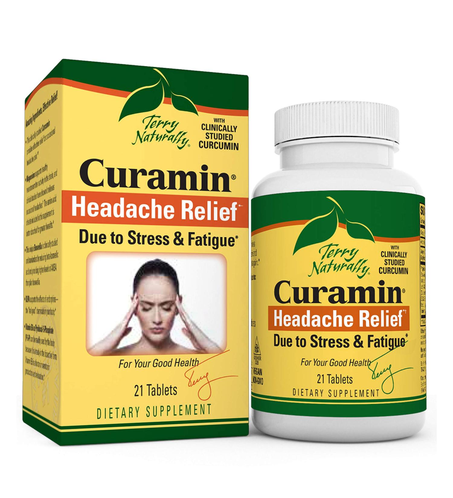 Terry Naturally Curamin Travel Size - 21 Vegan Tablets - Contains Curcumin & Boswellia - Non-GMO Gluten Free Kosher - 7 Servings 21 Tabs