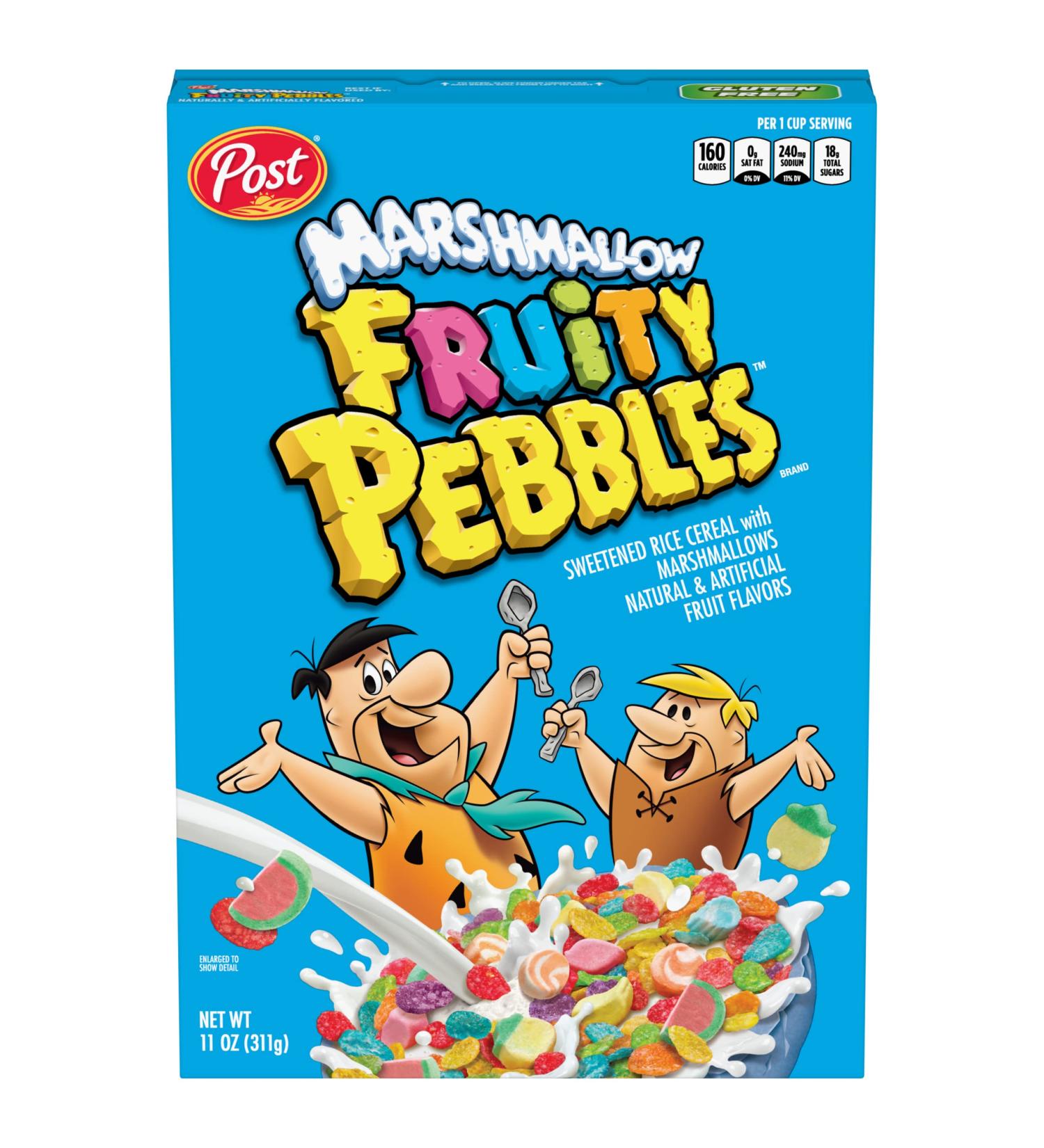 Post Fruity PEBBLES with Marshmallows Cereal - Gluten Free Sweetened Rice Breakfast Cereal - 11oz Small Box - Buy Online on GoSupps.com