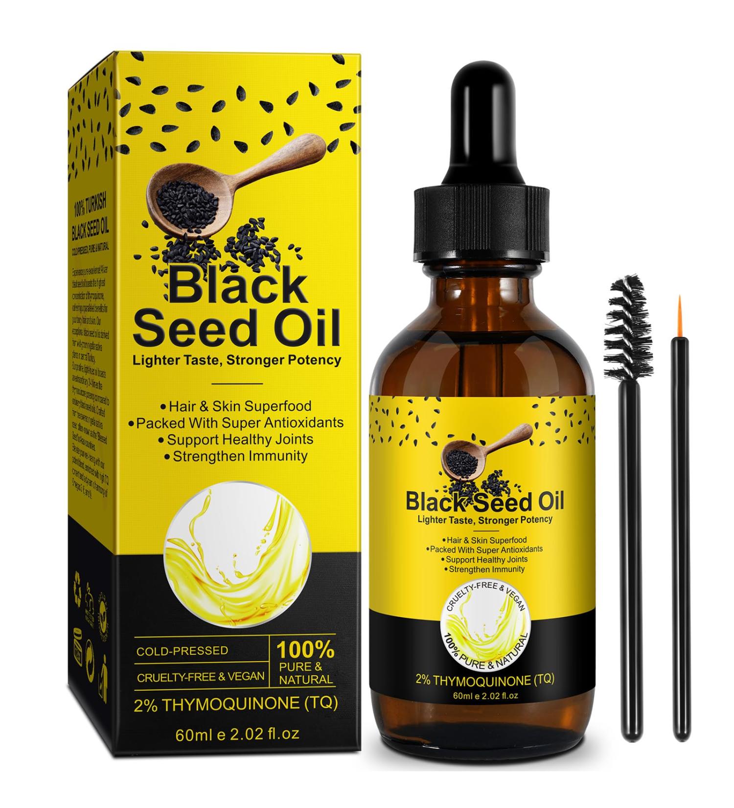SOLOTREE Cold Pressed Black Cumin Seed Oil - 2.02 Fl Oz for Hair Growth & Skin Care | Buy Internationally - Buy Online on GoSupps.com