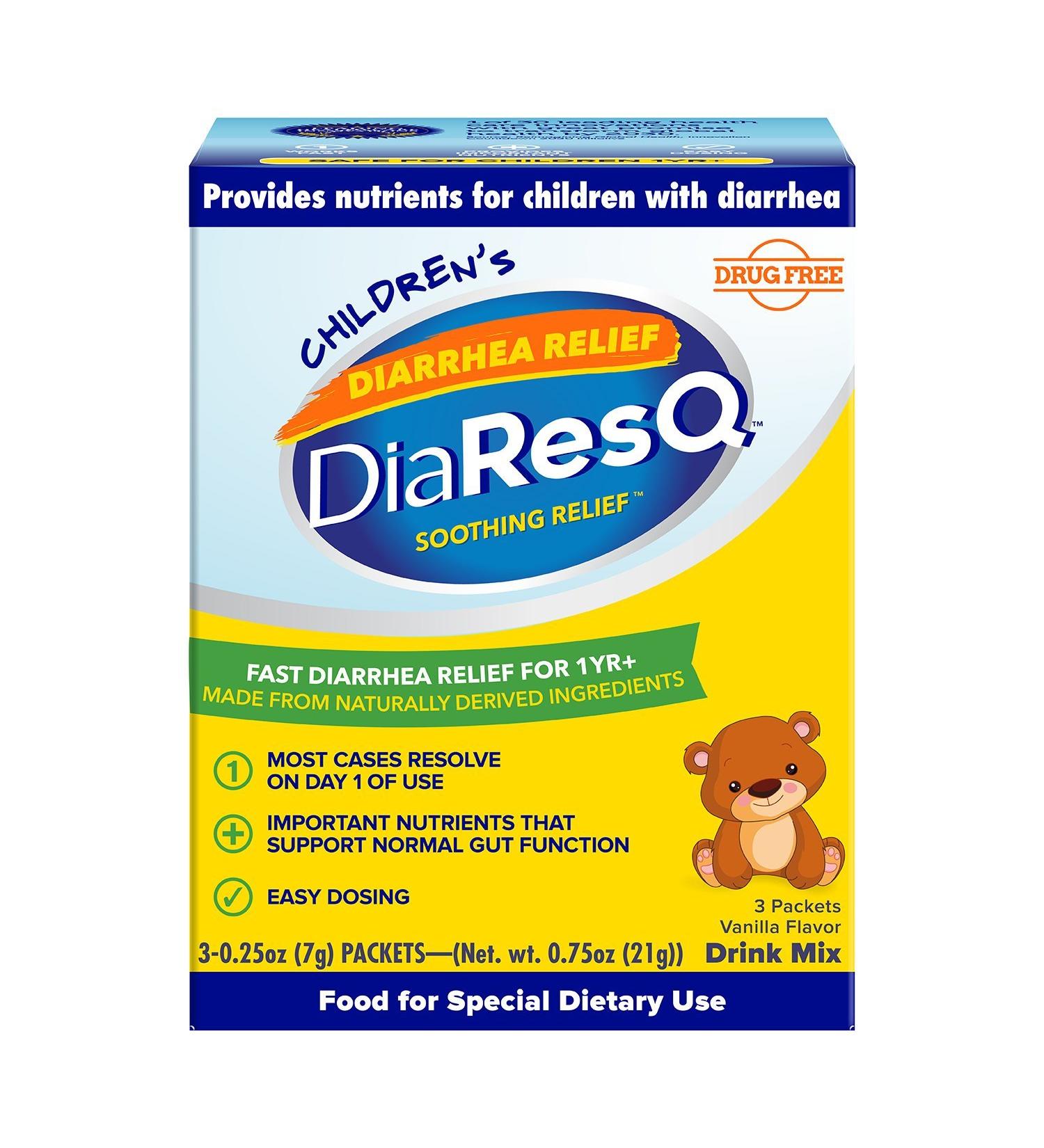 DiaResQ Childrens Soothing Diarrhea Relief - 3 Packets - Buy Online on GoSupps.com