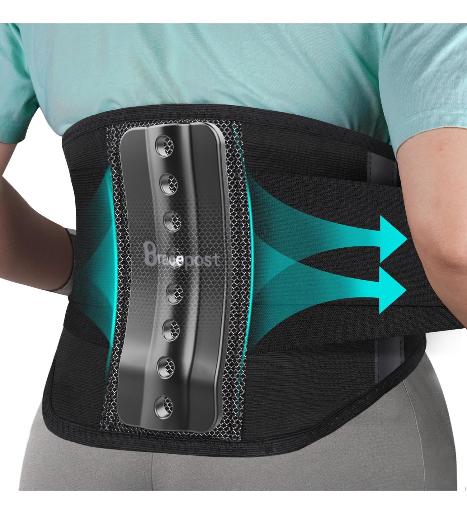 Back Brace for Lower Back Pain Relief | Lumbar Support Belt for Herniated Disc & Sciatica | Adjustable Breathable Design | Fits Waist 37-48 - Buy Online on GoSupps.com
