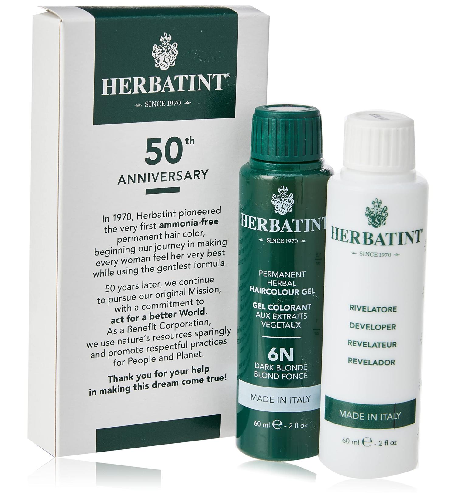 Herbatint 6N Dark Blonde Hair Dye - Natural Permanent Hair Color - Buy Online on GoSupps.com