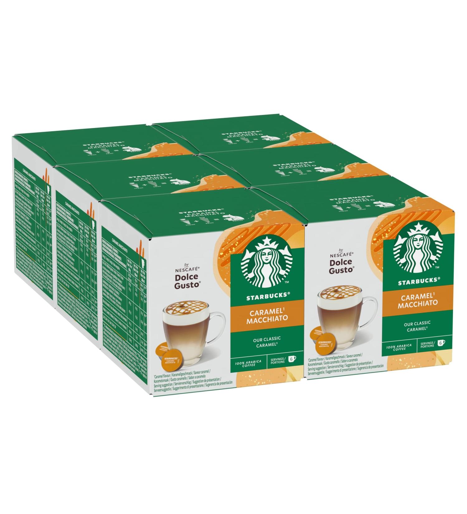 Buy STARBUCKS Caramel Macchiato Coffee Capsules - Nescaf Dolce Gusto - 72 Capsules (6 Packs of 12) - International Shipping Available - Buy Online on GoSupps.com
