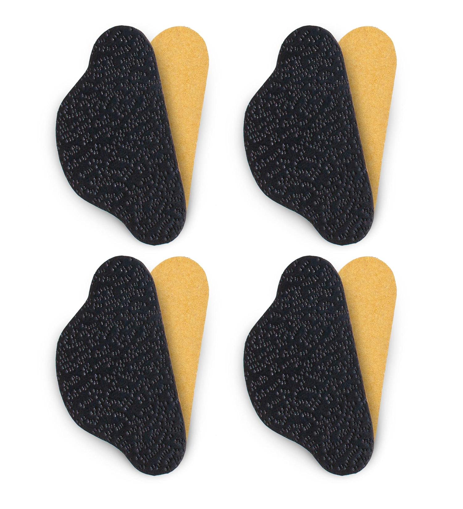 Sulpo 4 Pairs Real Leather Heel Cushions - Anti-Slip Heel Pads for Shoe Protection & Repair - Bladder & Friction Relief - Self-Adhesive Pecari Black - Buy Online on GoSupps.com