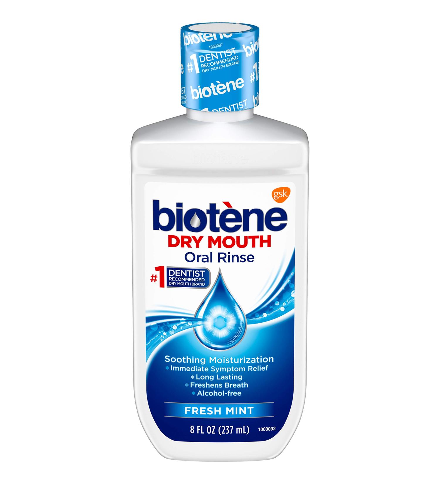 Biotene Fresh Mint Alcohol-Free Oral Rinse Mouthwash 8oz - Moisturizing for Dry Mouth - Buy Online on GoSupps.com