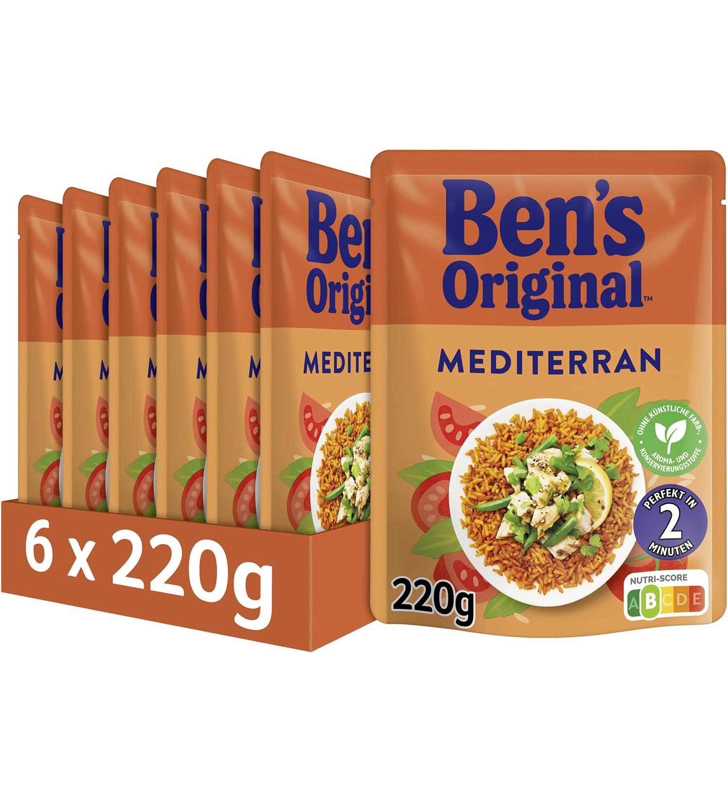 Ben's Original Express Mediterranean Rice - 6 Packs (220g each) | International Shipping Available - Buy Online on GoSupps.com