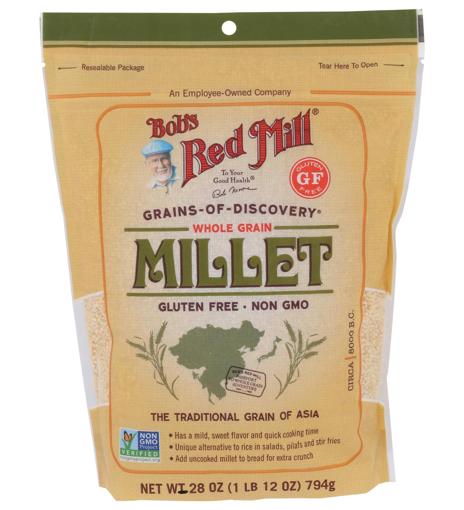 Buy Bob's Red Mill Whole Grain Millet - 28 oz Resealable Pack - Buy Online on GoSupps.com