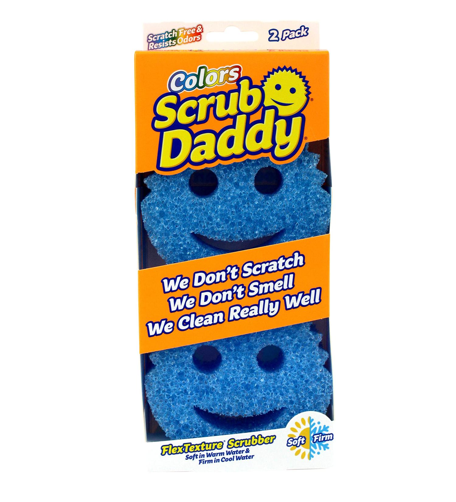 Buy Scrub Daddy Colors Clutch - Smiley Sponge Kitchen 2 Pack | Odor-Resistant Dishwasher-Safe Cleaning Sponges for Pots & Dishes - Buy Online on GoSupps.com