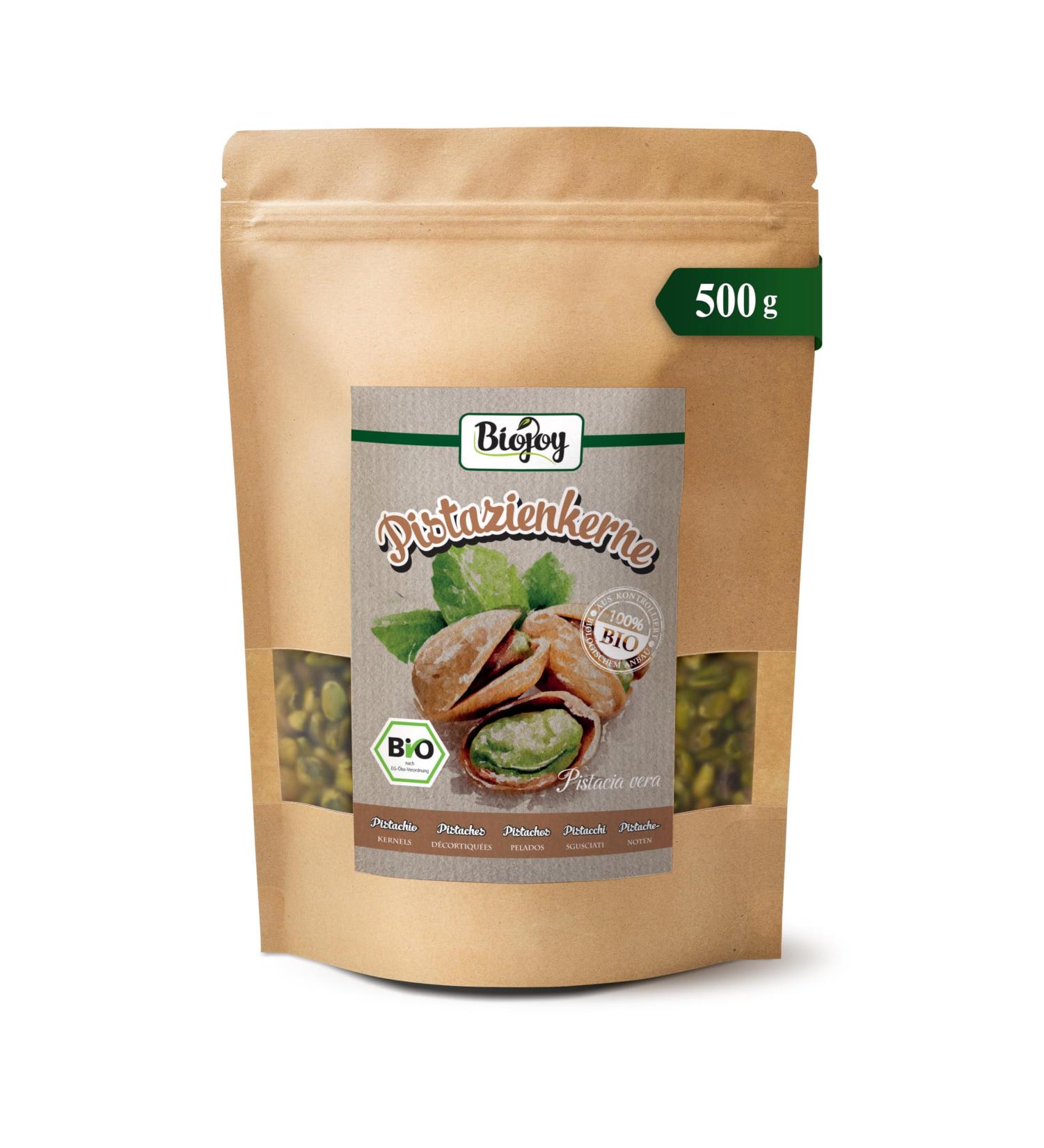 Biojoy BIO Pistachios peeled 500 g whole and unsalted - Buy Online on GoSupps.com