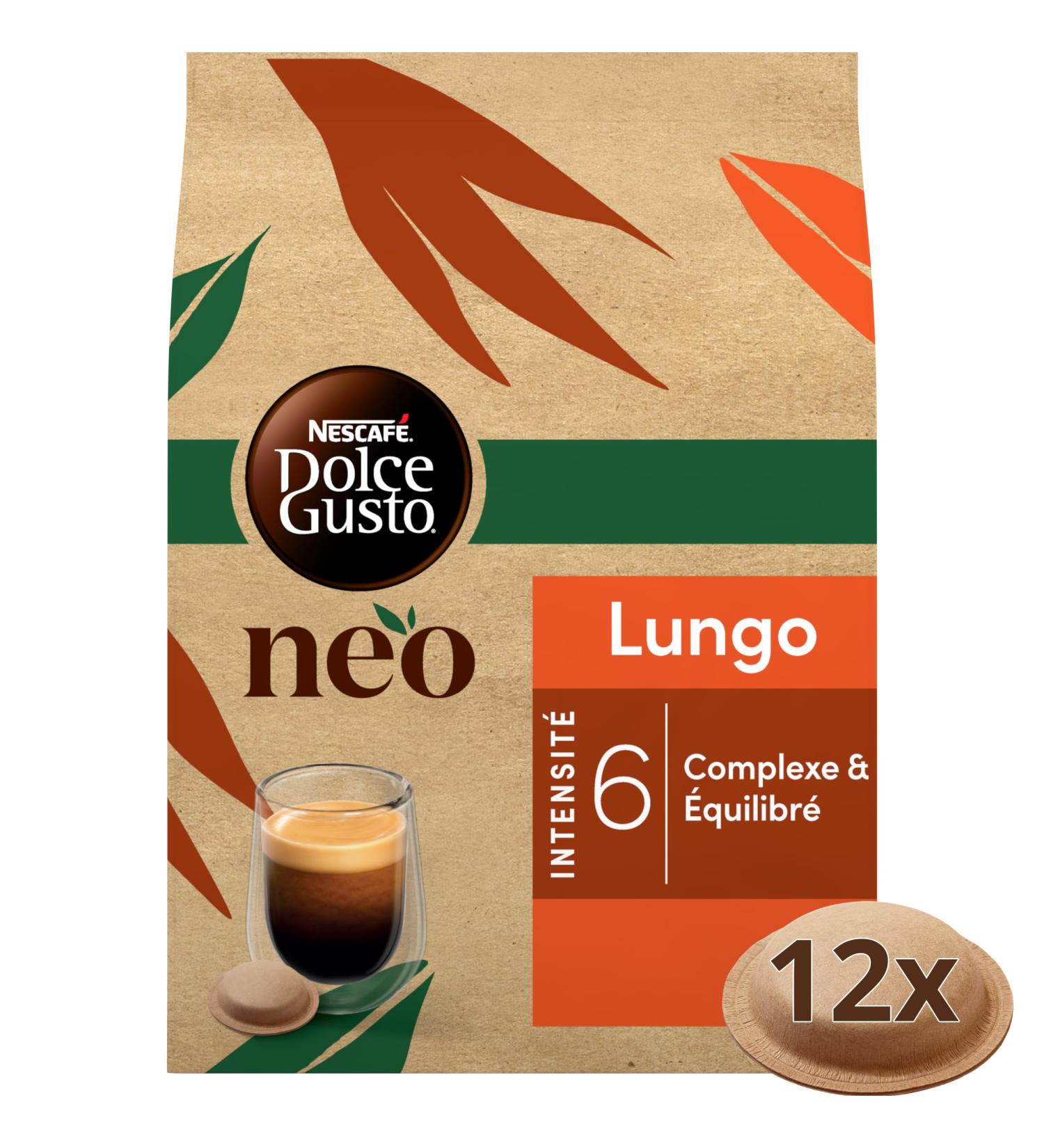 NESCAF Dolce Gusto NEO Lungo - 72 Coffee Pods (6 boxes of 12 pods) - Compatible with coffee machines only - Buy Online on GoSupps.com