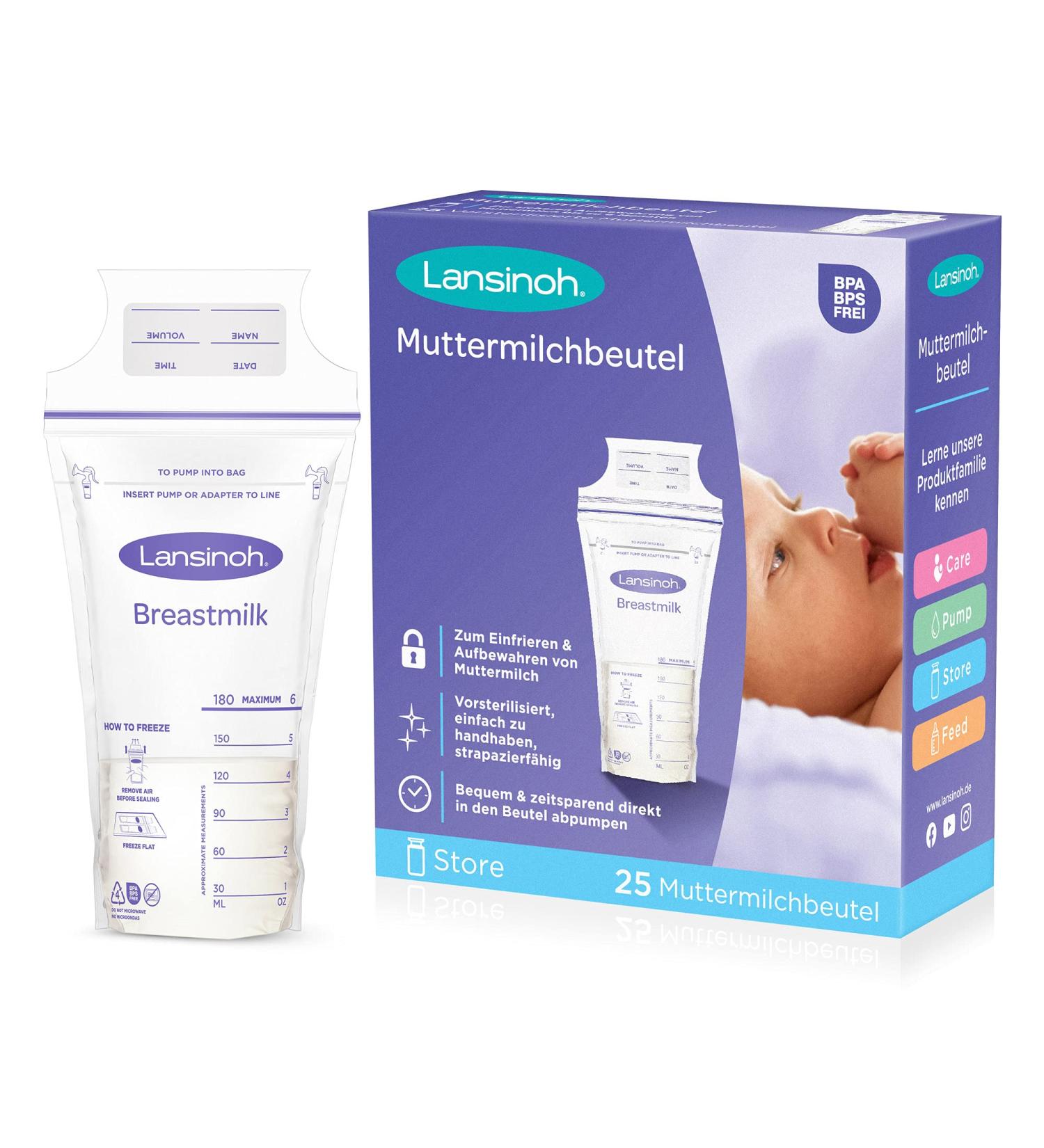 Lansinoh Breast Milk Bags - 25 Pack | Safe Storage & Freezing | Hygienic & Space-Saving Solution - Buy Online on GoSupps.com