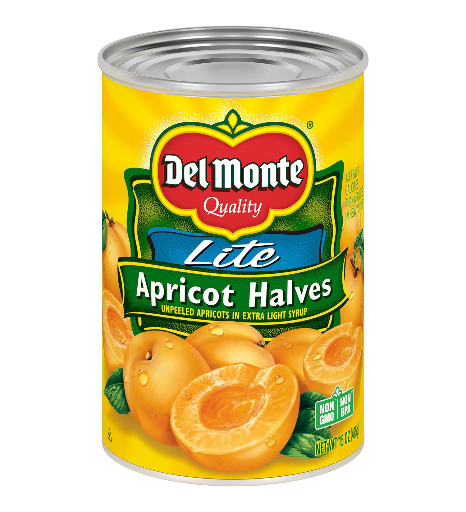 Del Monte Canned Apricot Halves in Extra Light Syrup - 15oz - Buy Online on GoSupps.com