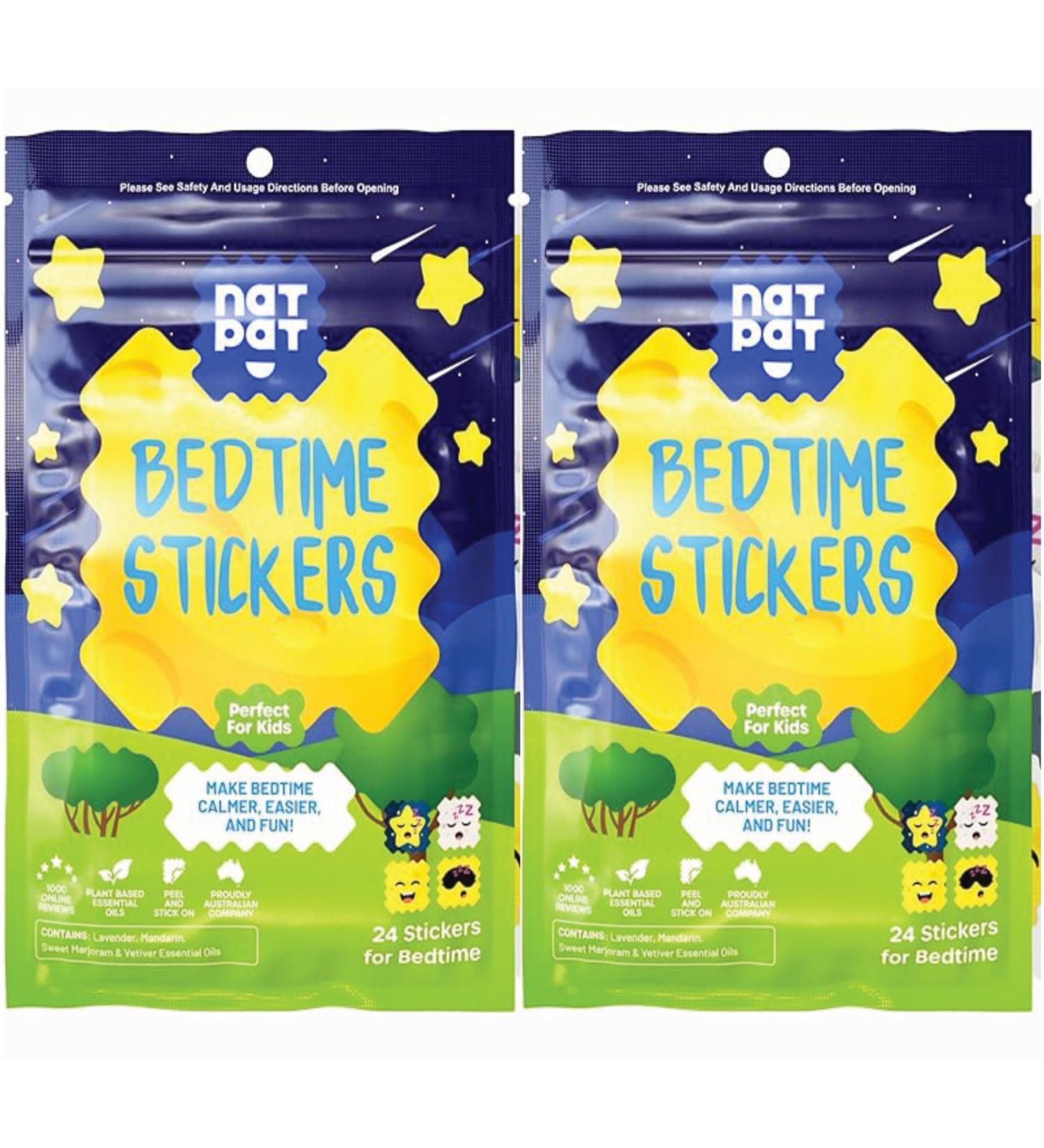 Twin Pack of NATPAT Stickers - 48 Sleepy Patch Sleep Promoting Stickers - 48 Total.