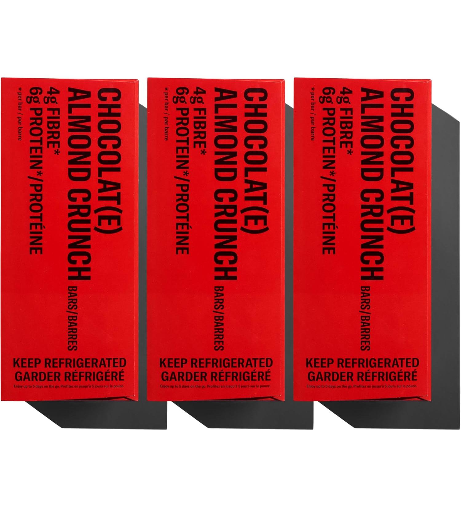 Mid-Day Squares Almond Crunch Bars 33g each 3 Packs (36 Squares) | Made with Real Chocolate 6g Plant Protein 4g Fiber Gluten Free Certified Vegan Almond CRUNCH 12 Count (Pack of 3) - Buy Online on GoSupps.com