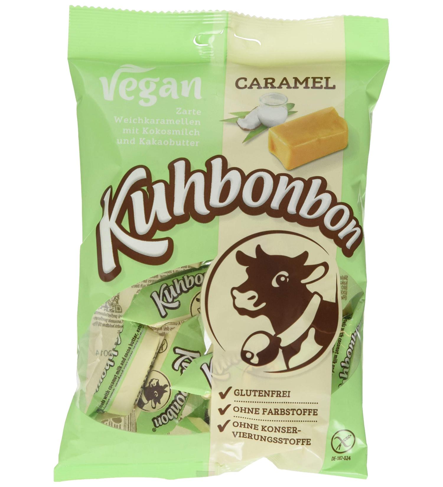 Kuhbonbon Vegan Caramel - Organic Coconut Milk & Cocoa Butter Soft Caramels - 165g (1 Pack) - International Shipping Available - Buy Online on GoSupps.com