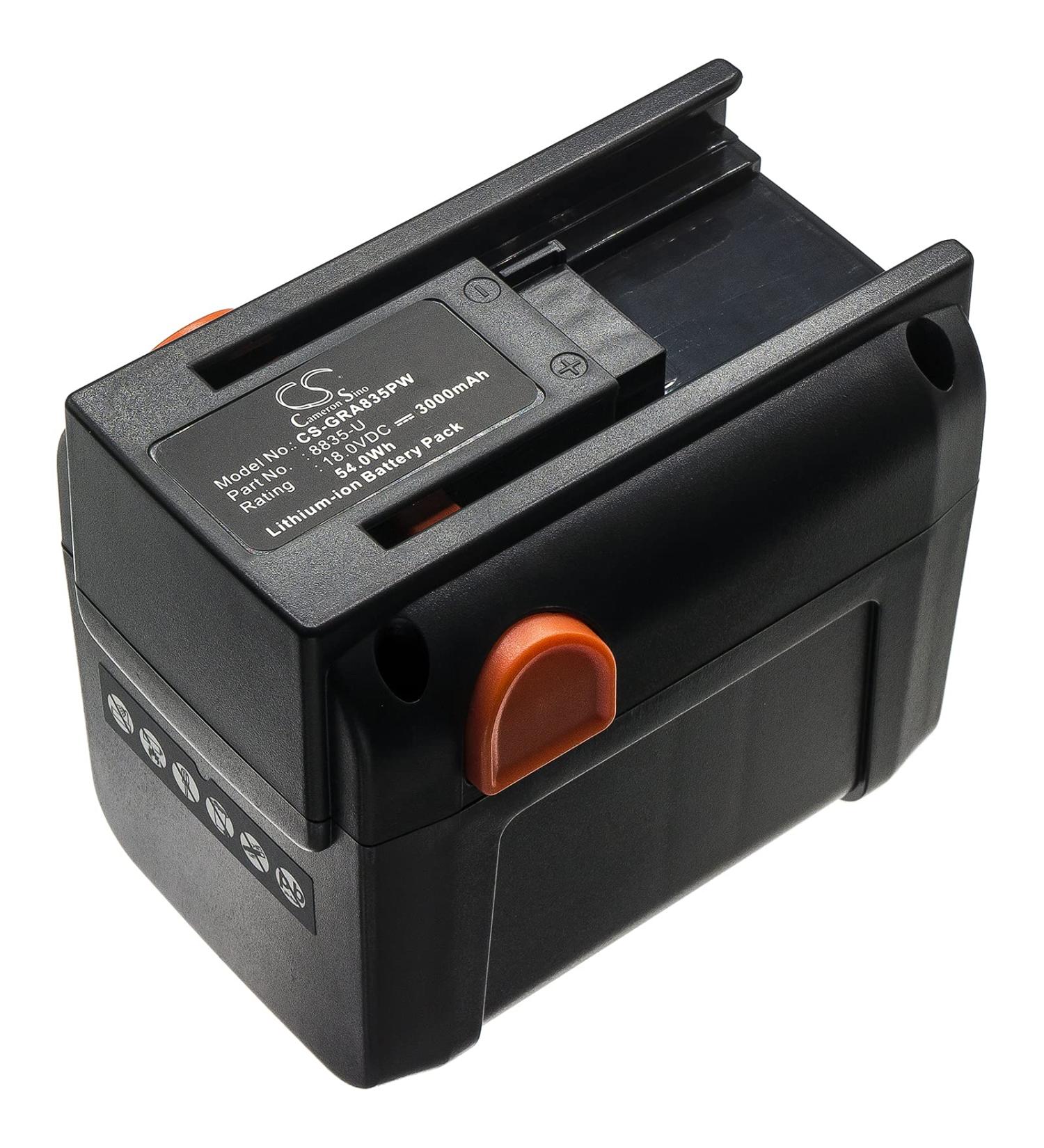 3000mAh Replacement Battery for CST 2018-Li | EasyCut 8873 ErgoCut 8878 AccuCut Li 450 8840 8835 8835-U 8839-20 (18.0V) - International Shipping Available - Buy Online on GoSupps.com