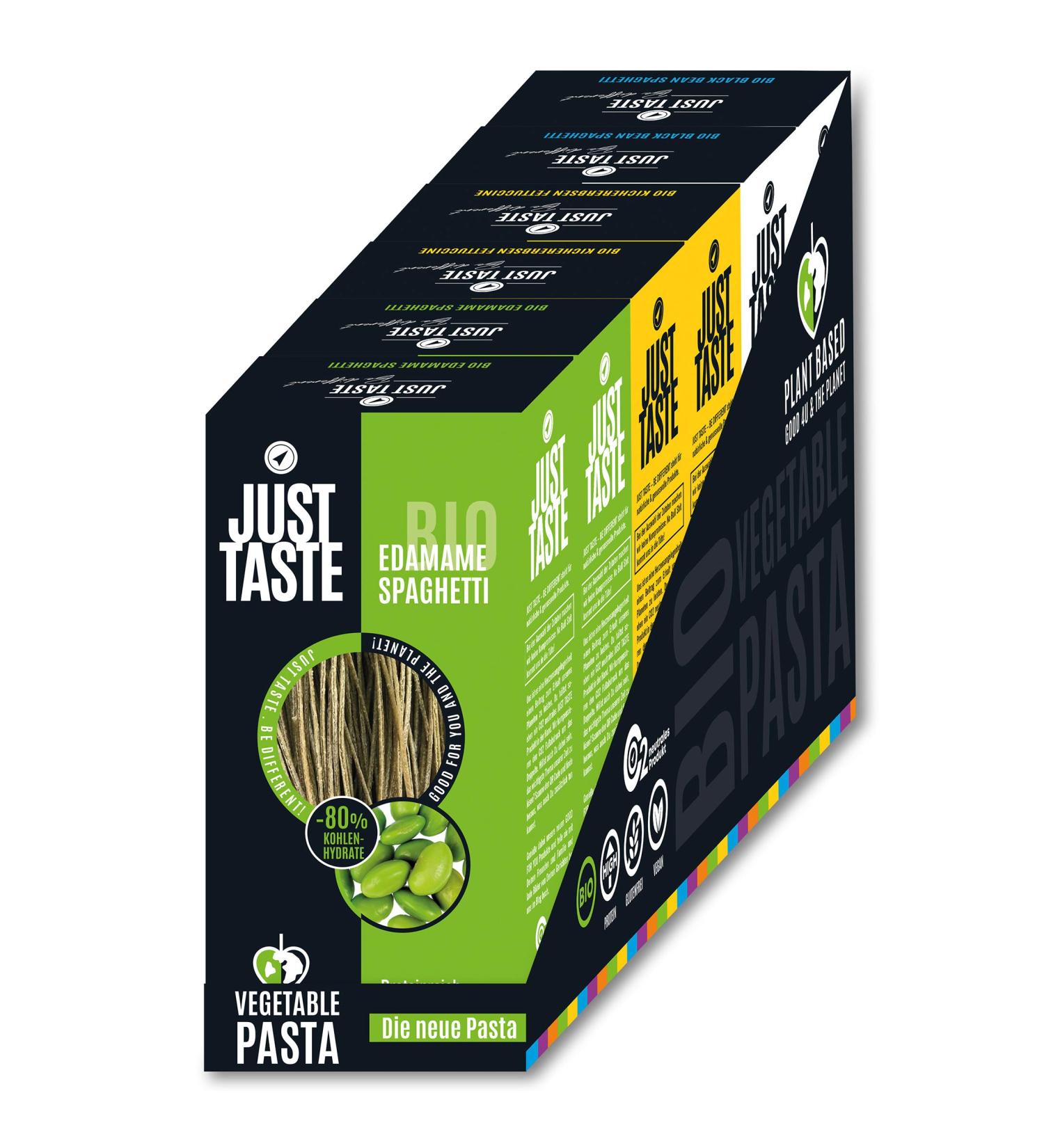  Just Taste Be different Just Button Super Organic Bean Pastes - 250g (2 x Edamame 2 x Chickpeas 2 x Black Beans 6 x 3 Packs) - Buy Online on GoSupps.com