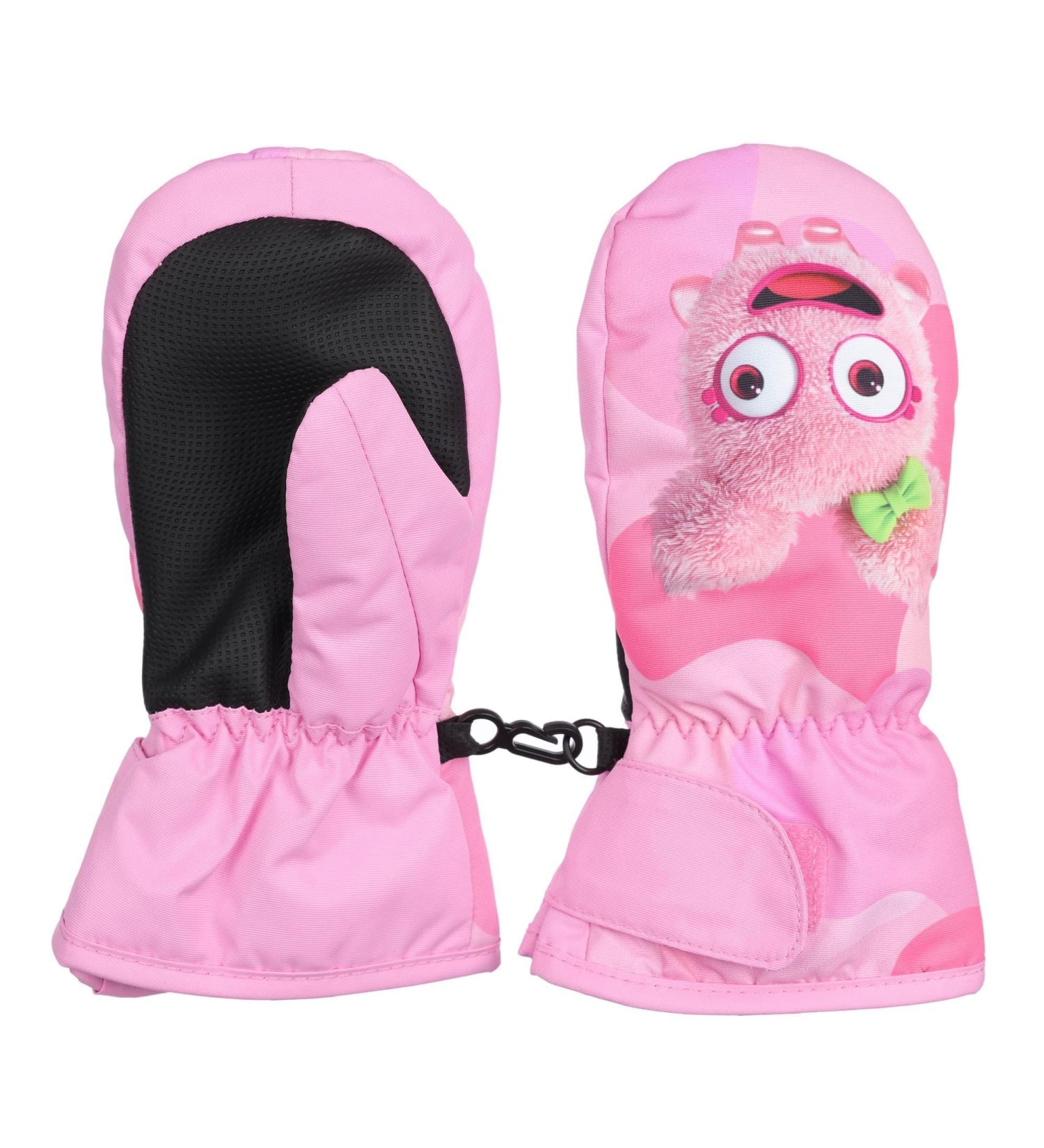 Waterproof Kids Mittens - Thermal Fleece Lined Winter Gloves for Age 7-9 Boys Girls - Pink - Ideal for Skiing, Snowboarding, Cycling - FAYHIJUN - Buy Online on GoSupps.com