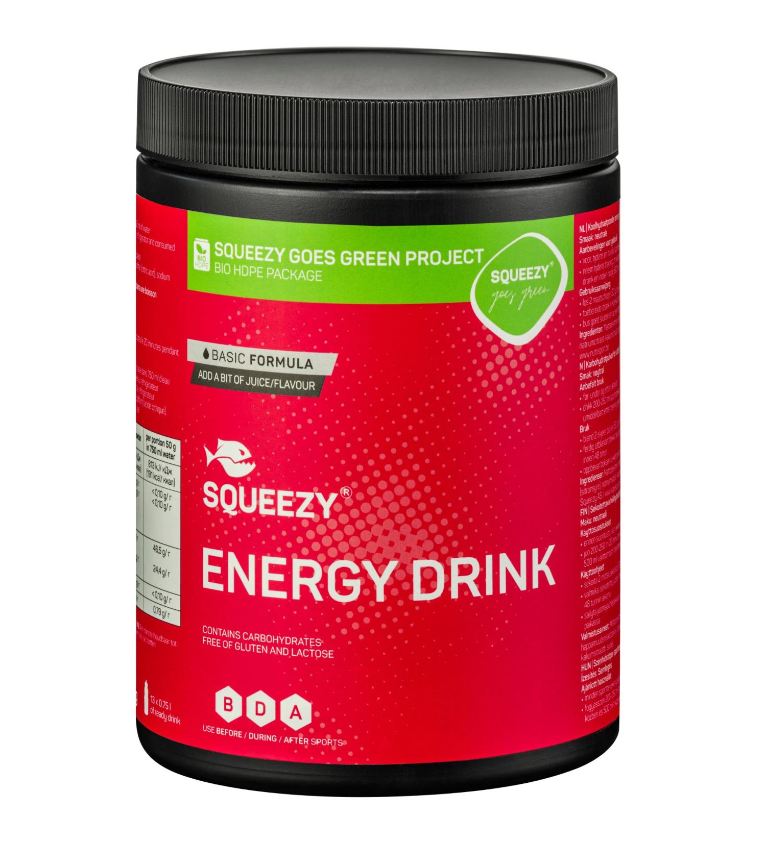 Squeezy Electrolyte Energy Drink | Fructose-Free Low-Sweetness Formula for Optimal Endurance & High Physical Stress - Buy Online on GoSupps.com
