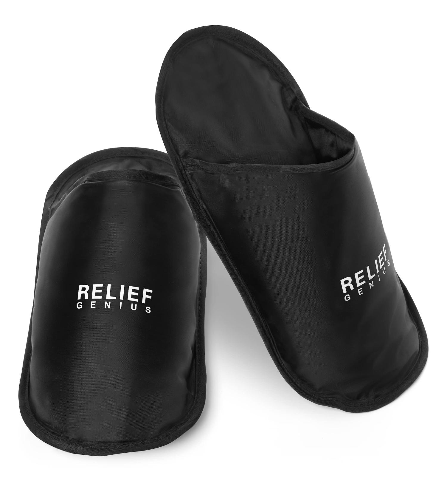 Relief Genius Foot Ice Pack Slippers - Hot & Cold Therapy for Pain Relief - Plantar Fasciitis Relief - 2 Pack - Buy Online on GoSupps.com