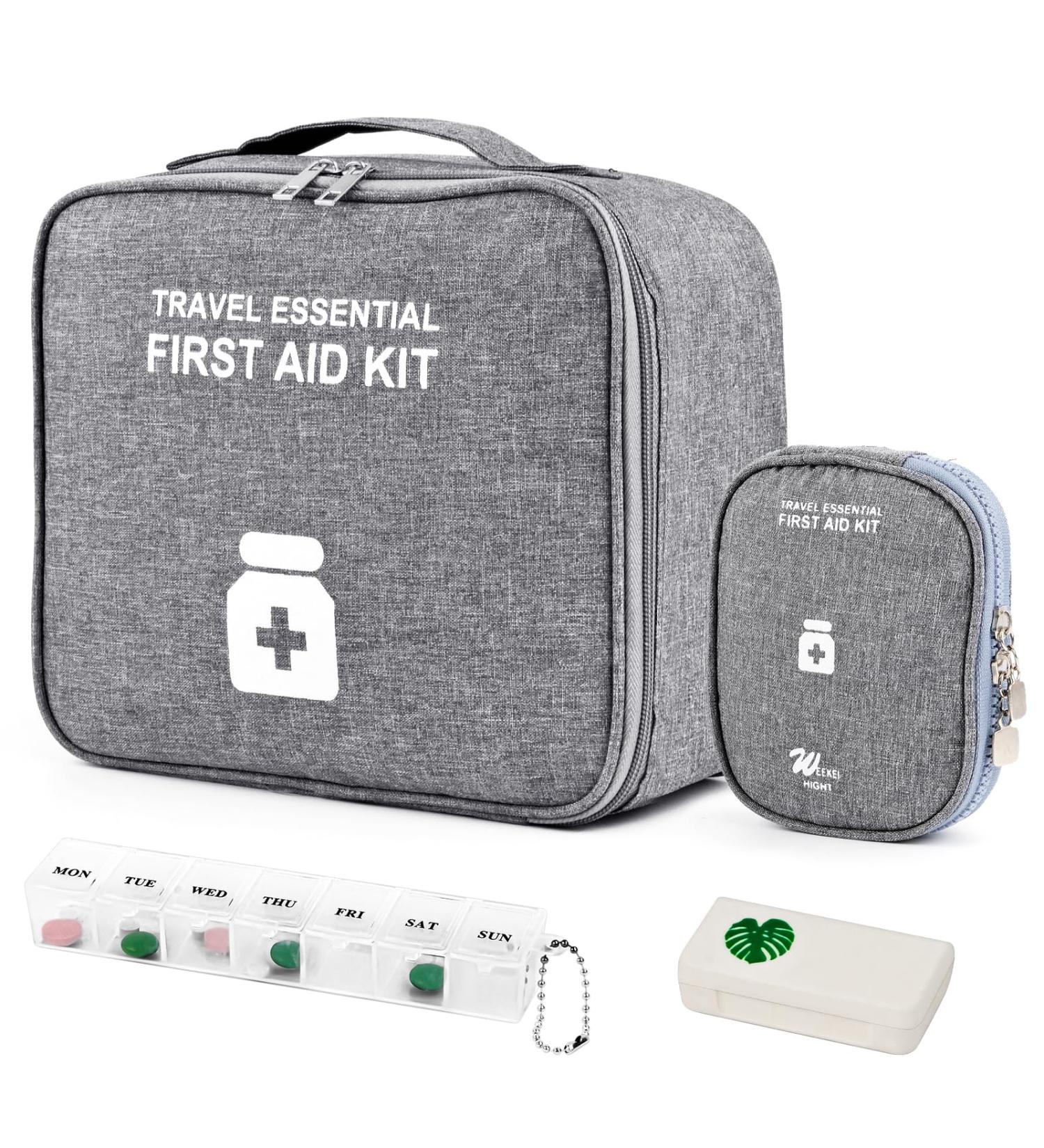 Shop Wugu 2stk Portable Medication Bag - Moisture-Resistant Travel Pharmacy Bag with Tablet Boxes for School Camping & Hiking - Buy Online on GoSupps.com