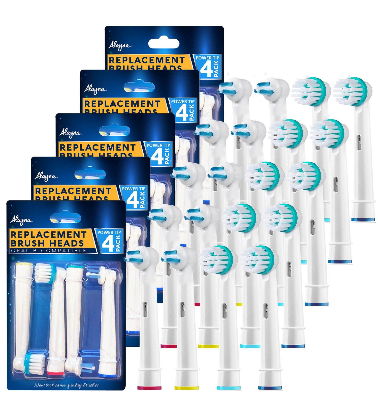 Ortho & Power Tip Bristle Replacement Heads - 20-Pack | For Oral-B Electric Toothbrush | Dupont Bristles | Interproximal Clean & Orthodontic Brushes | Retainers - Buy Online on GoSupps.com