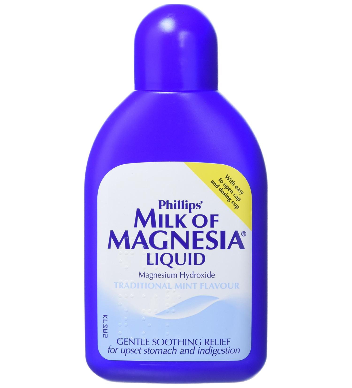 MILK OF MAGNESIA Phillips Multicoloured Mint 200ml - Fast Relief for Indigestion - Buy Online on GoSupps.com