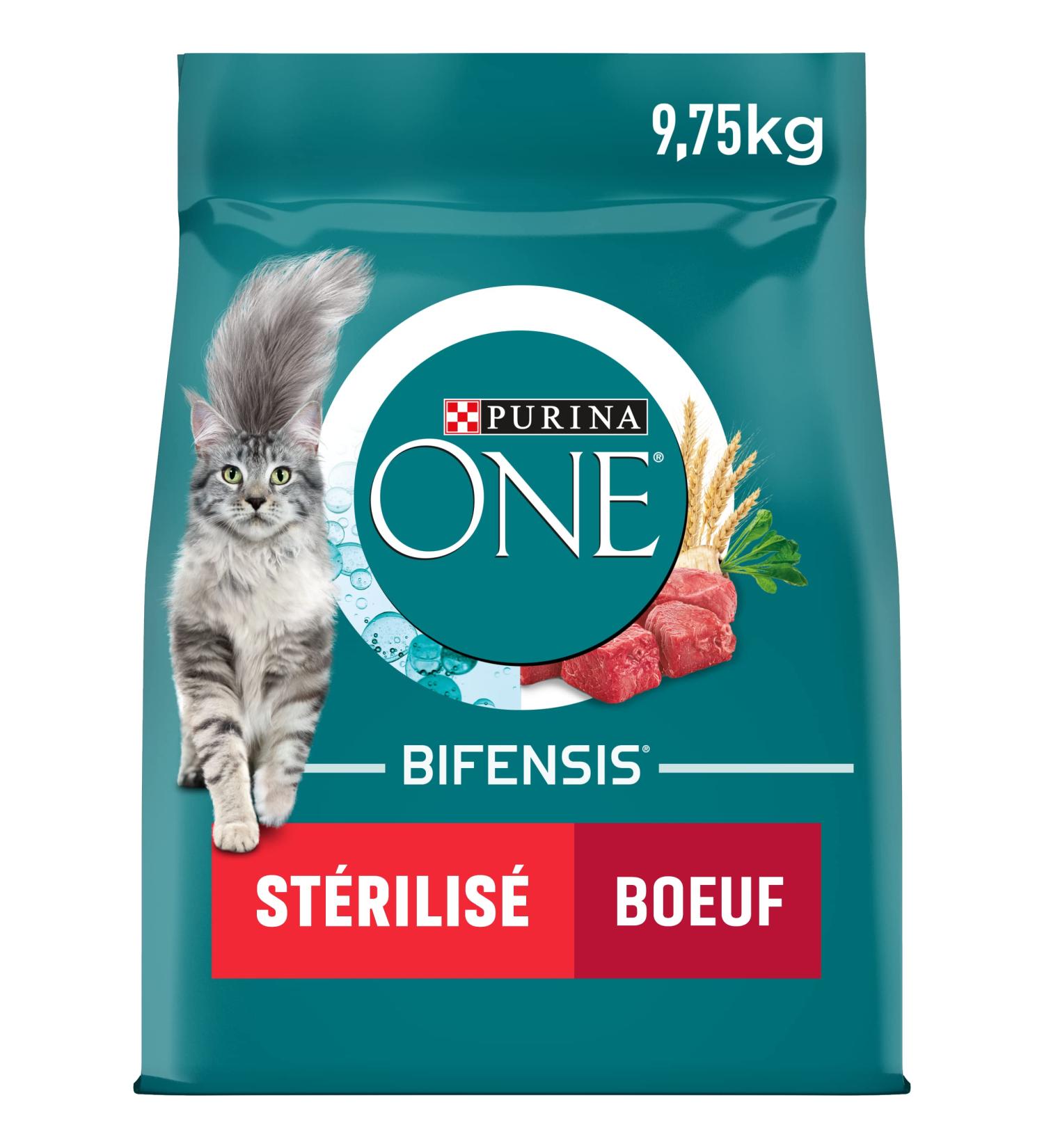 Purina One - Cat Bifensis Special Sterilized Beef/Wheat Dry Food for Adult Cats 9.7 kg - Buy Online on GoSupps.com