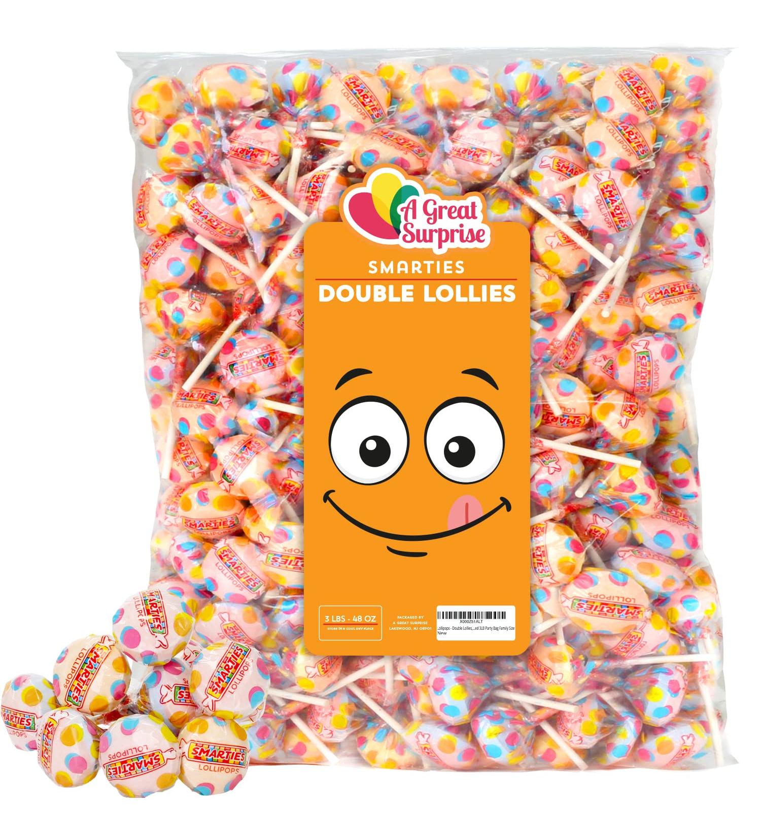 Smarties Double Lollies - 3LB Bulk Party Bag, Individually Wrapped - Family Size - Buy Online on GoSupps.com